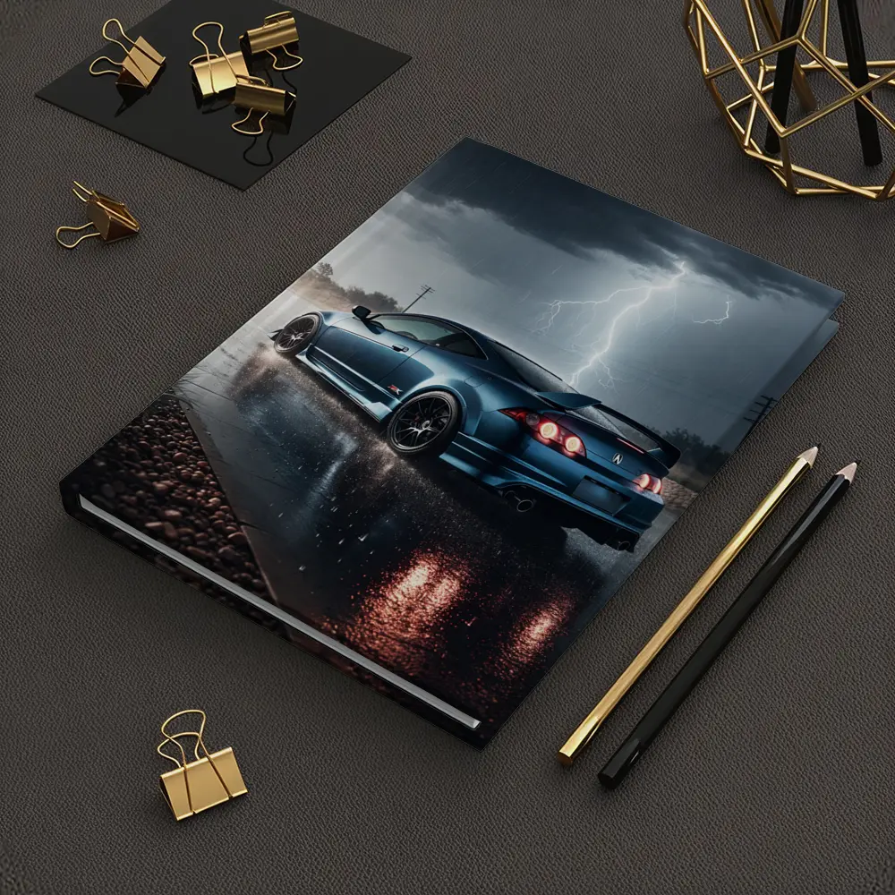 Acura RSX Blue Coupe Thunderstorm Rain – Notebooks