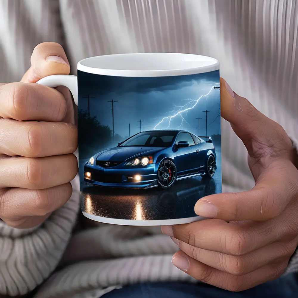 Acura RSX Blue Sports Car Stormy Night – Mugs