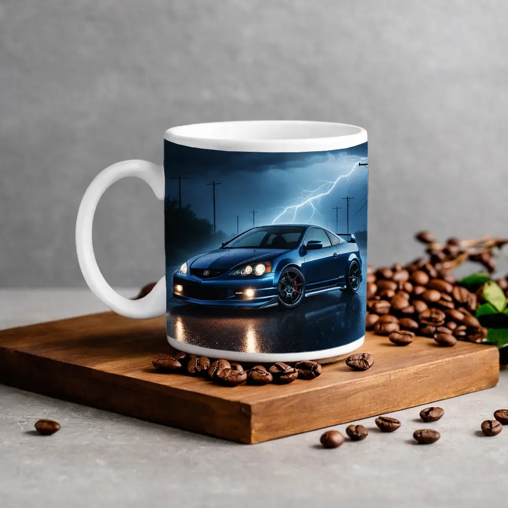 Acura RSX Blue Sports Car Stormy Night – Mugs