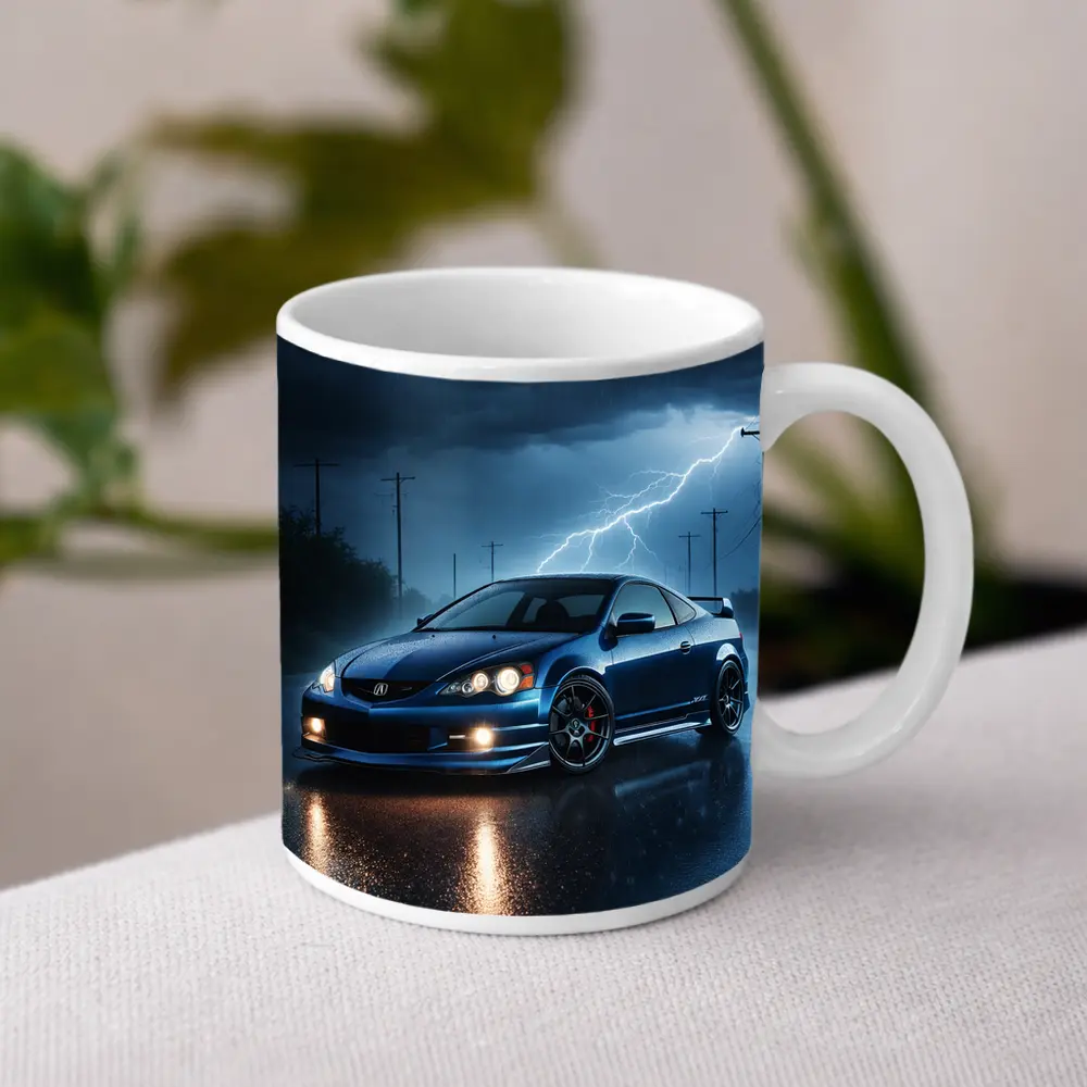 Acura RSX Blue Sports Car Stormy Night – Mugs