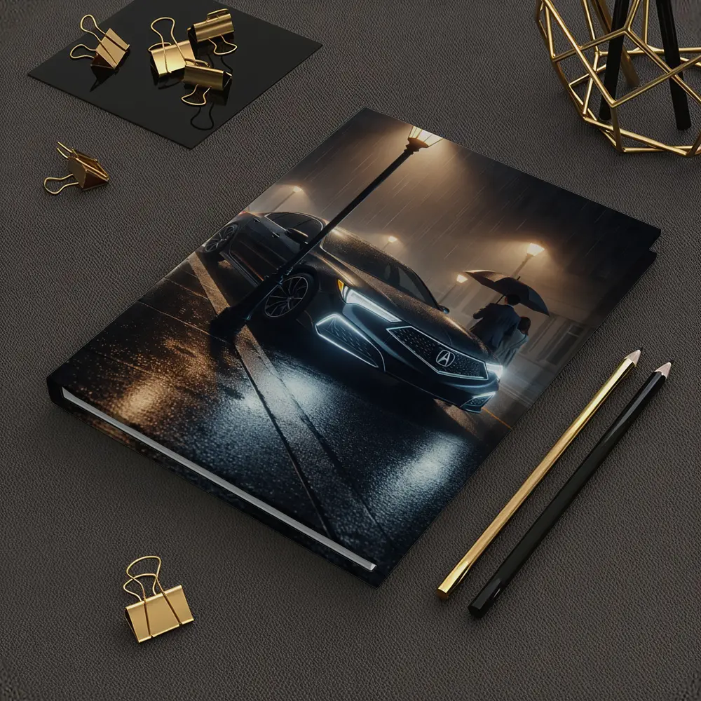 Acura TL Rainy Night Street Scene – Notebooks