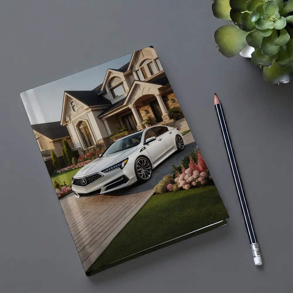 Acura TL White Sedan Luxury Home Driveway – Notebooks