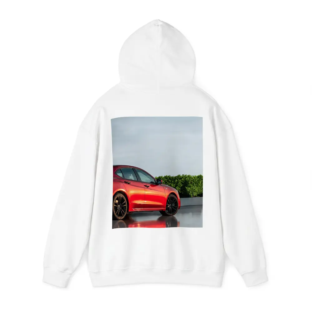 Acura TLX Red Sedan Overcast Sky Background – Hoodies