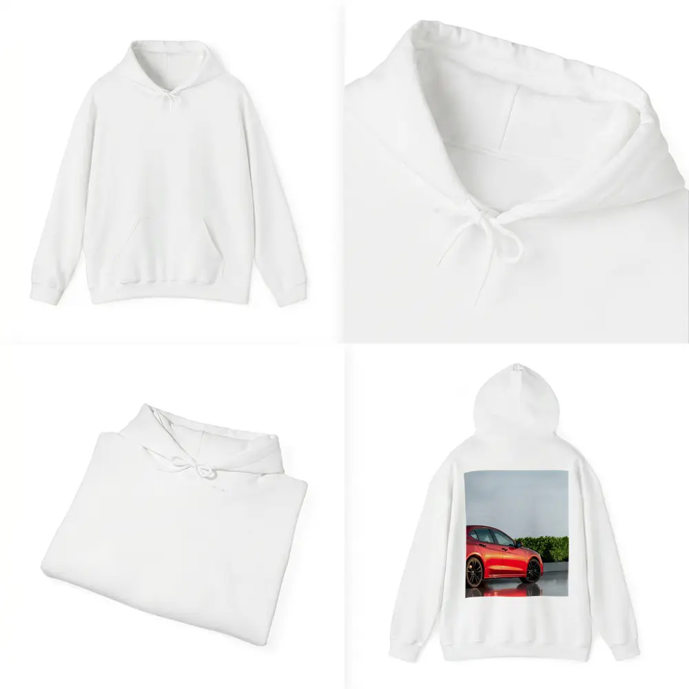 Acura TLX Red Sedan Overcast Sky Background – Hoodies