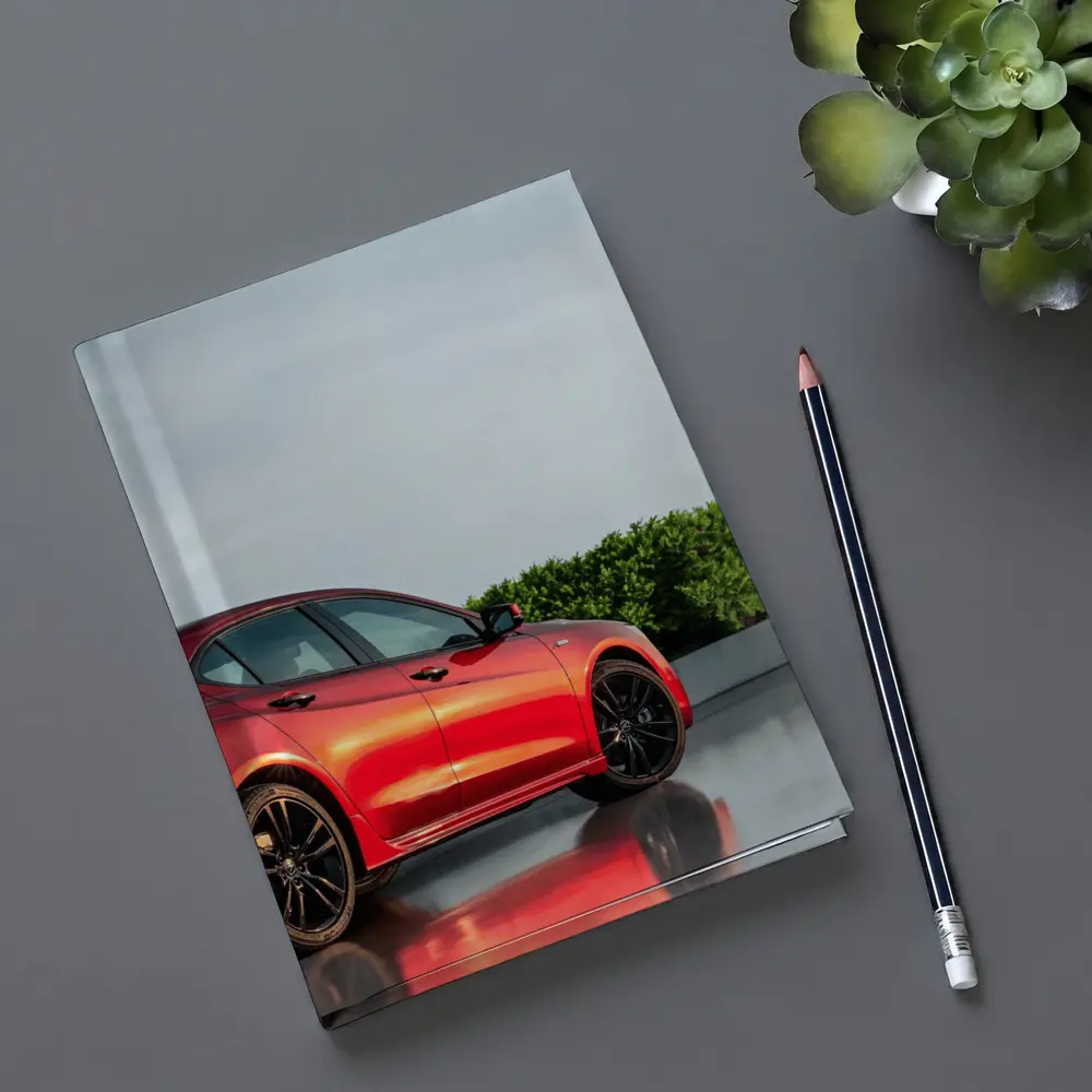 Acura TLX Red Sedan Overcast Sky Background – Notebooks