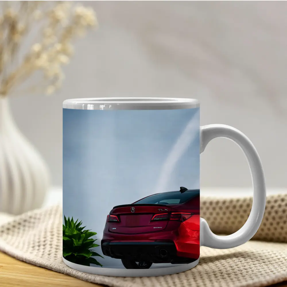Acura TLX Red Sedan Studio Background – Mugs