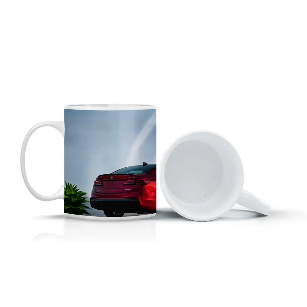 Acura TLX Red Sedan Studio Background – Mugs