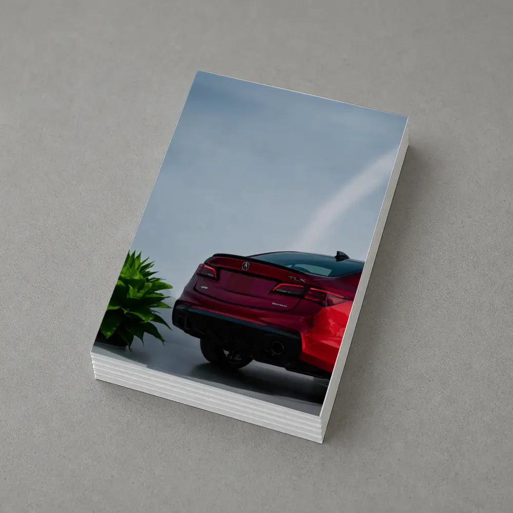 Acura TLX Red Sedan Studio Background – Postcards