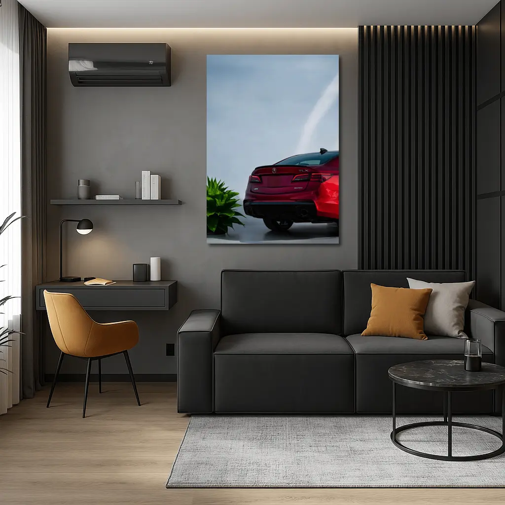 Acura TLX Red Sedan Studio Background – Wall Art