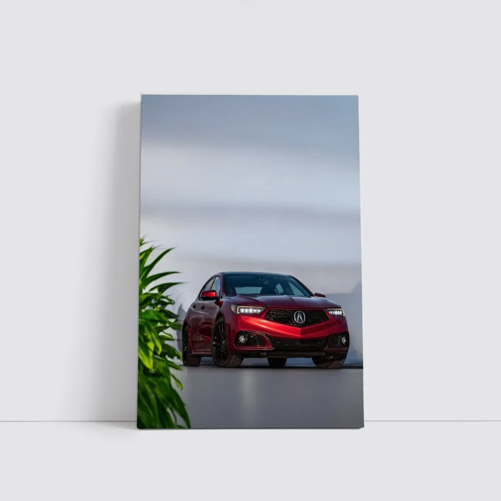 Acura TLX Red Sedan Studio Setting – Wall Art