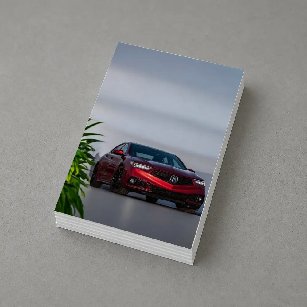 Acura TLX Red Sedan Studio Setting – Postcards