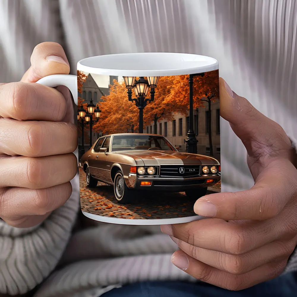 Acura TLX Classic Car Autumn Street Scene – Mugs