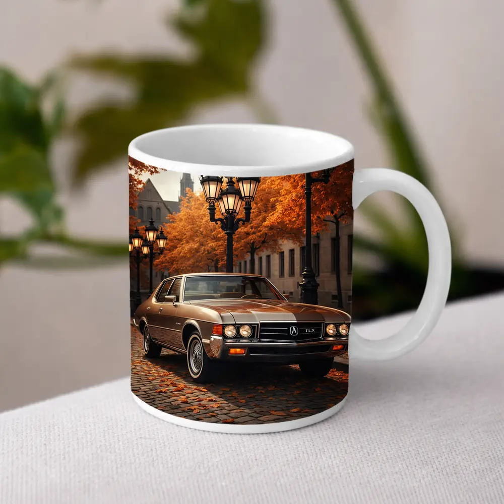 Acura TLX Classic Car Autumn Street Scene – Mugs
