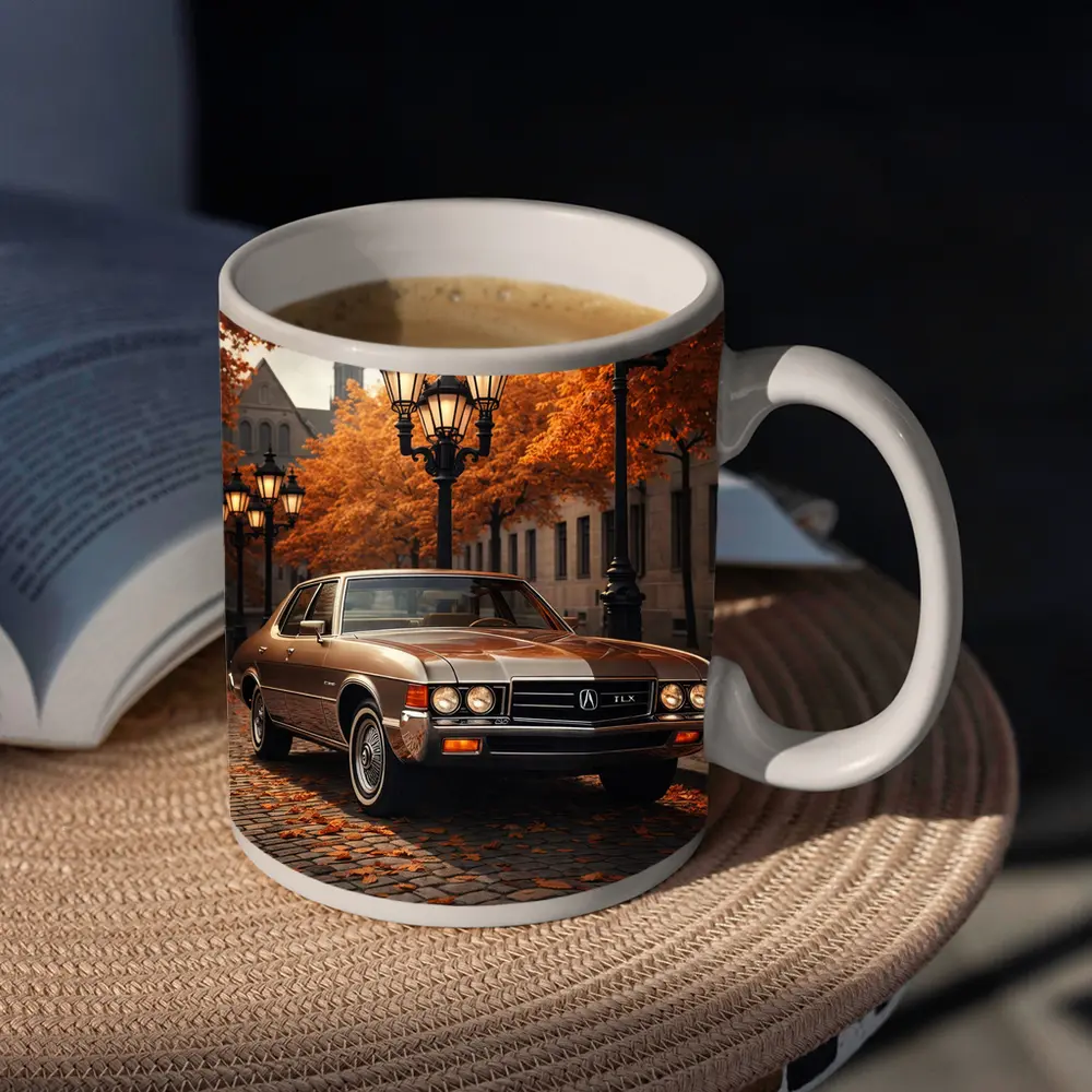 Acura TLX Classic Car Autumn Street Scene – Mugs