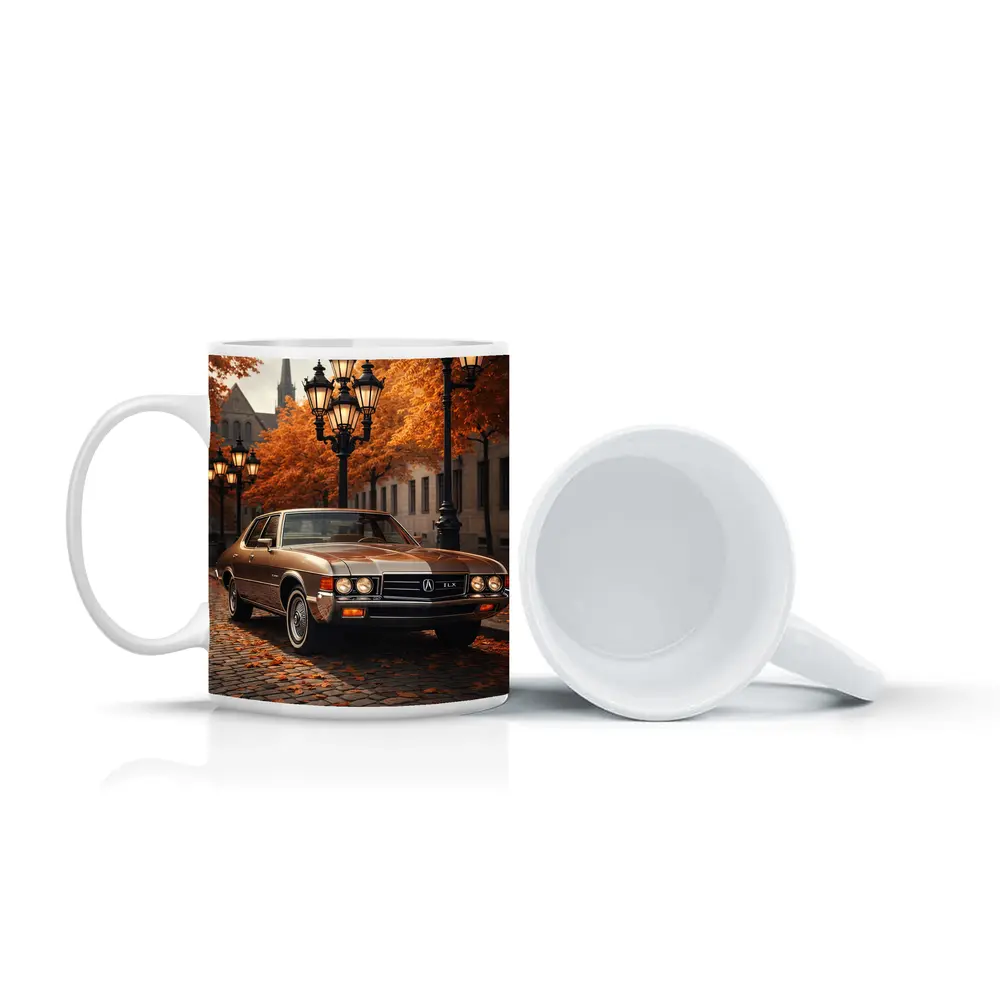 Acura TLX Classic Car Autumn Street Scene – Mugs