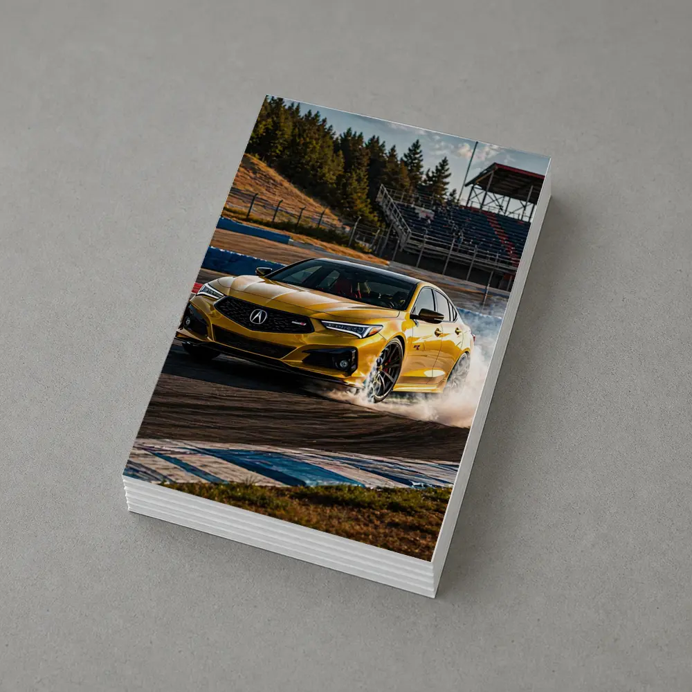 Acura TLX Type S Yellow Track Drift – Postcards