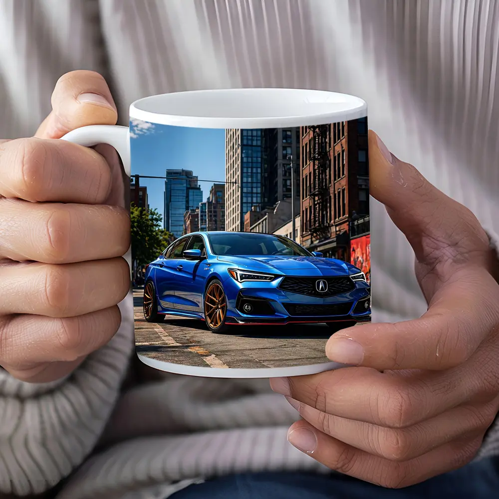 Acura TLX Blue Sport Sedan City Street – Mugs