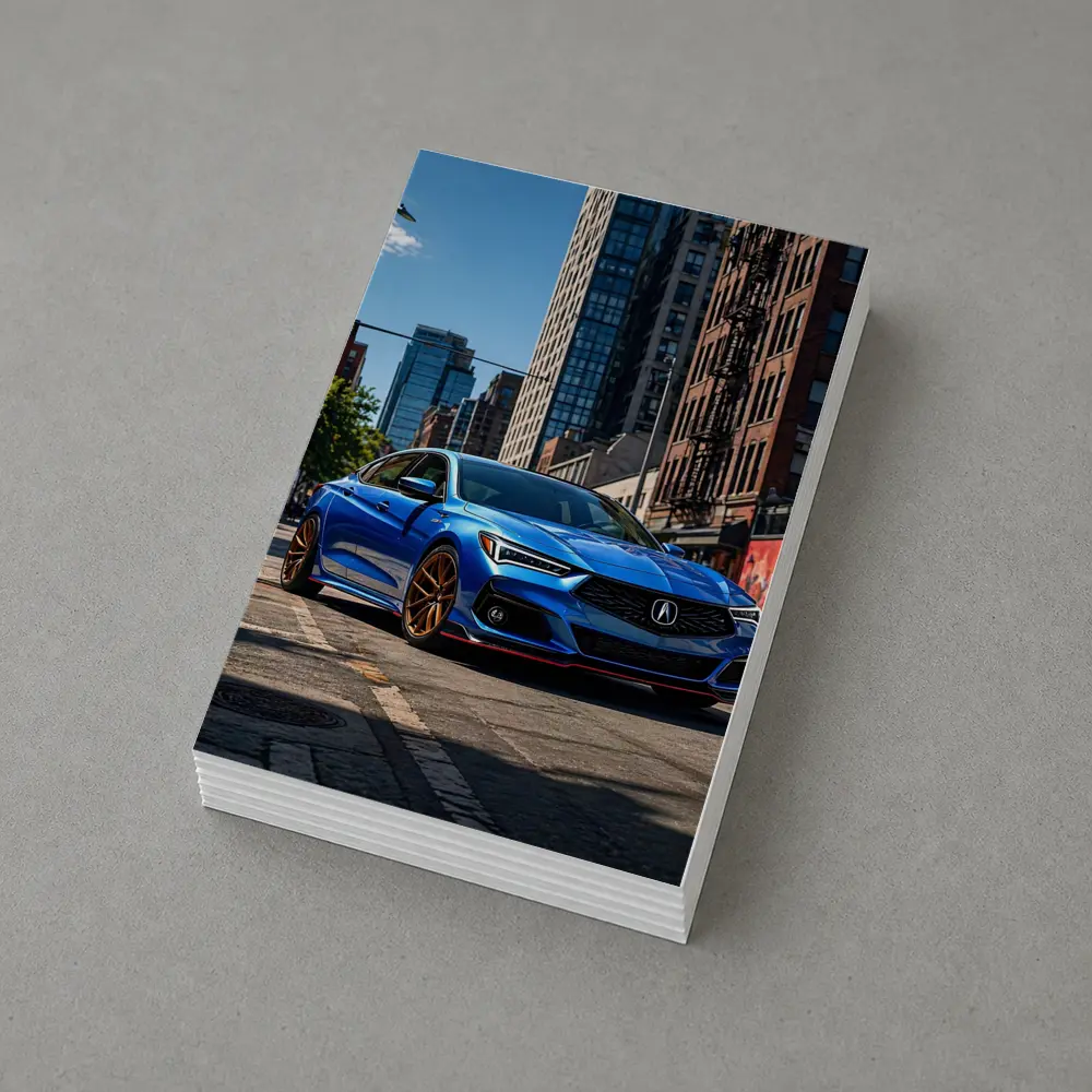 Acura TLX Blue Sport Sedan City Street – Postcards