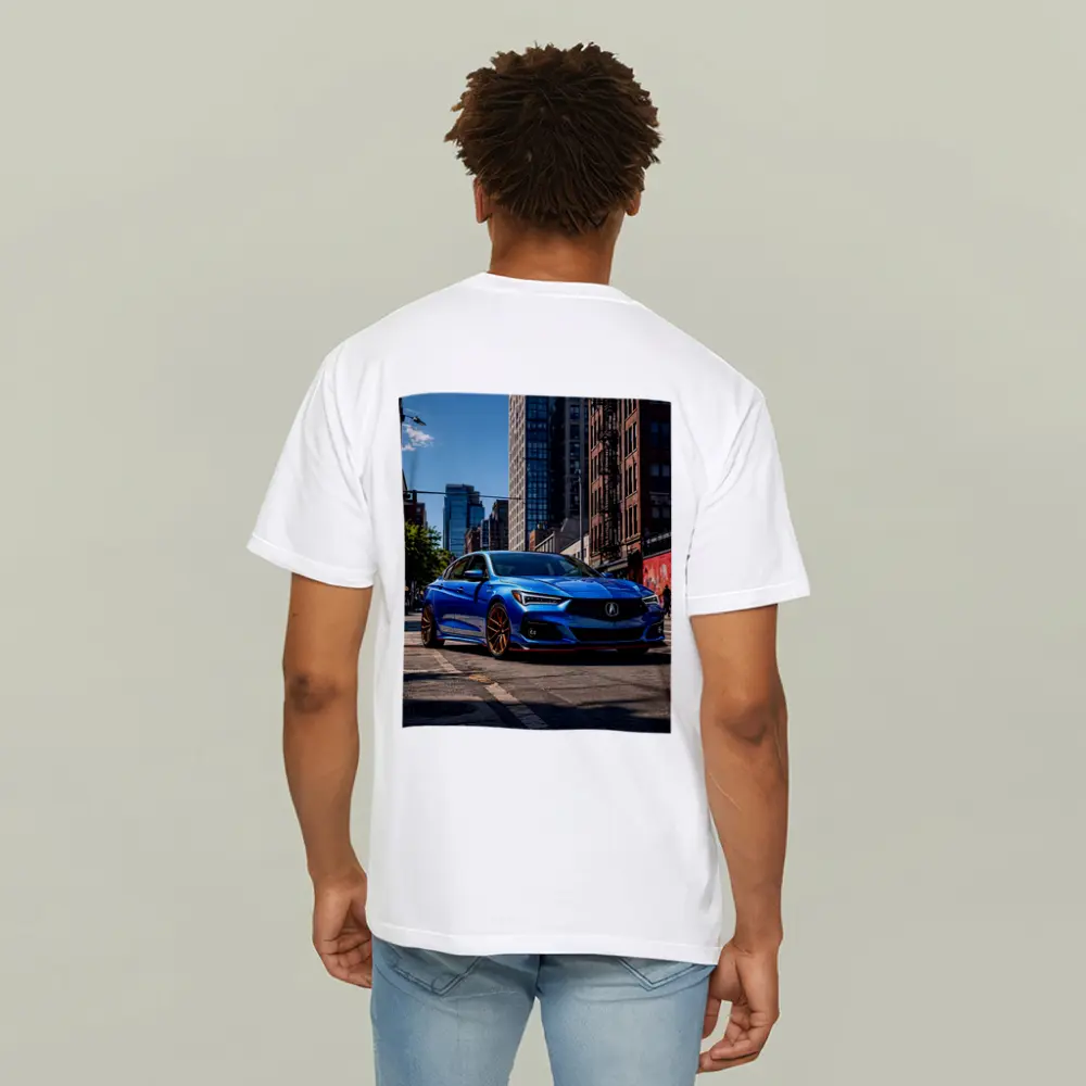 Acura TLX Blue Sport Sedan City Street – T-Shirts
