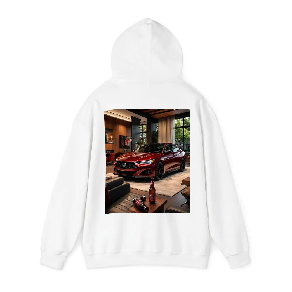 Acura TLX Red Sedan Modern Living Room – Hoodies