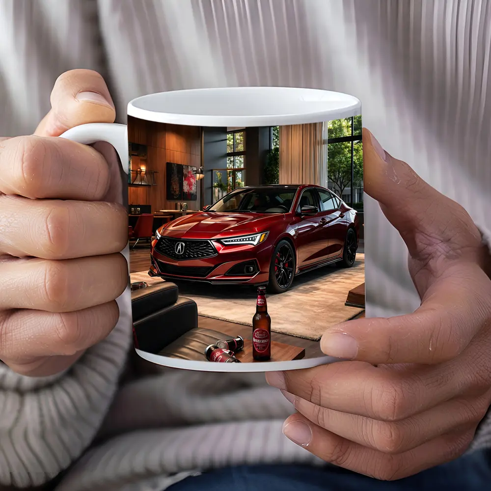 Acura TLX Red Sedan Modern Living Room – Mugs