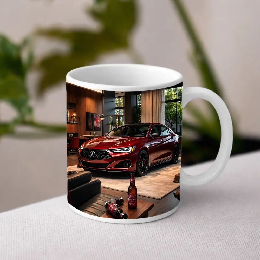 Acura TLX Red Sedan Modern Living Room – Mugs