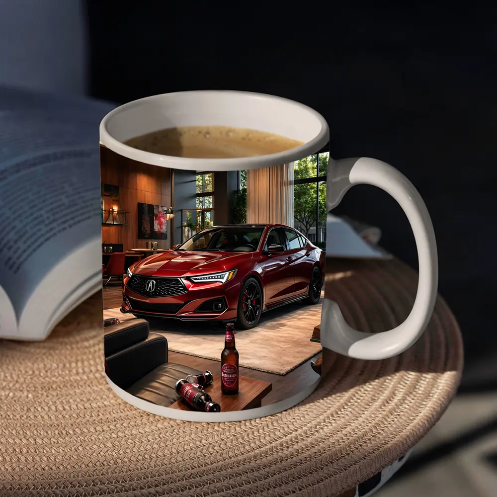 Acura TLX Red Sedan Modern Living Room – Mugs