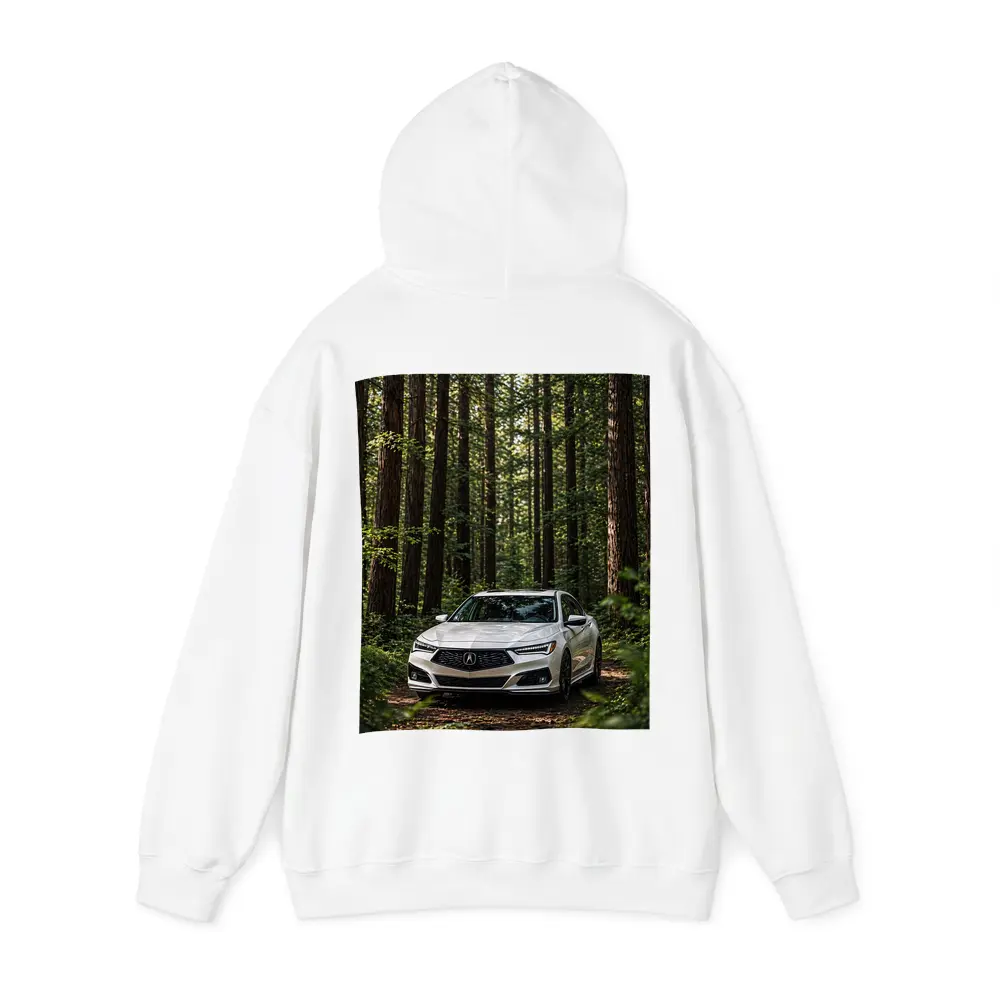 Acura TLX White Sedan Forest Setting – Hoodies
