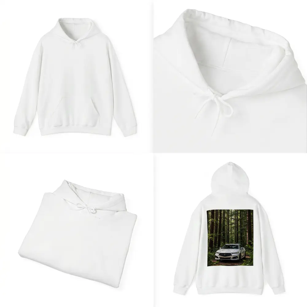 Acura TLX White Sedan Forest Setting – Hoodies