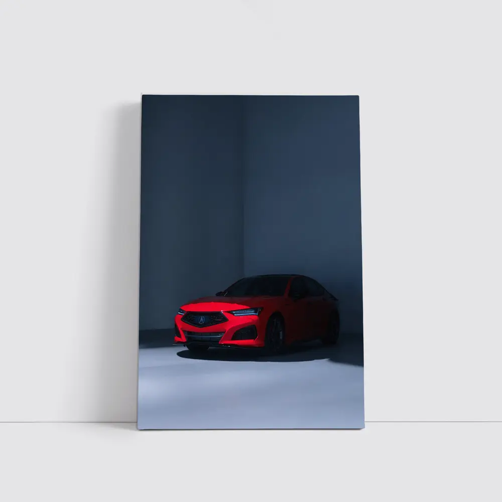 Acura TLX Red Sedan Dark Studio – Wall Art