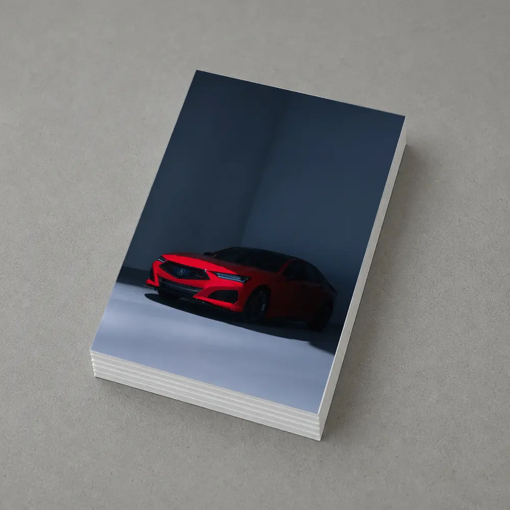 Acura TLX Red Sedan Dark Studio – Postcards