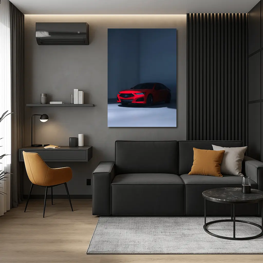 Acura TLX Red Sedan Dark Studio – Wall Art