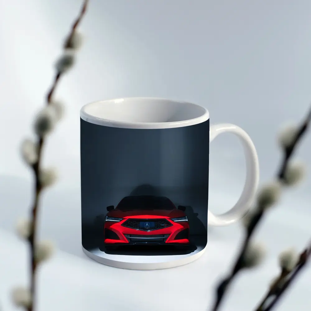 Acura TLX Red Front View Dark Studio – Mugs