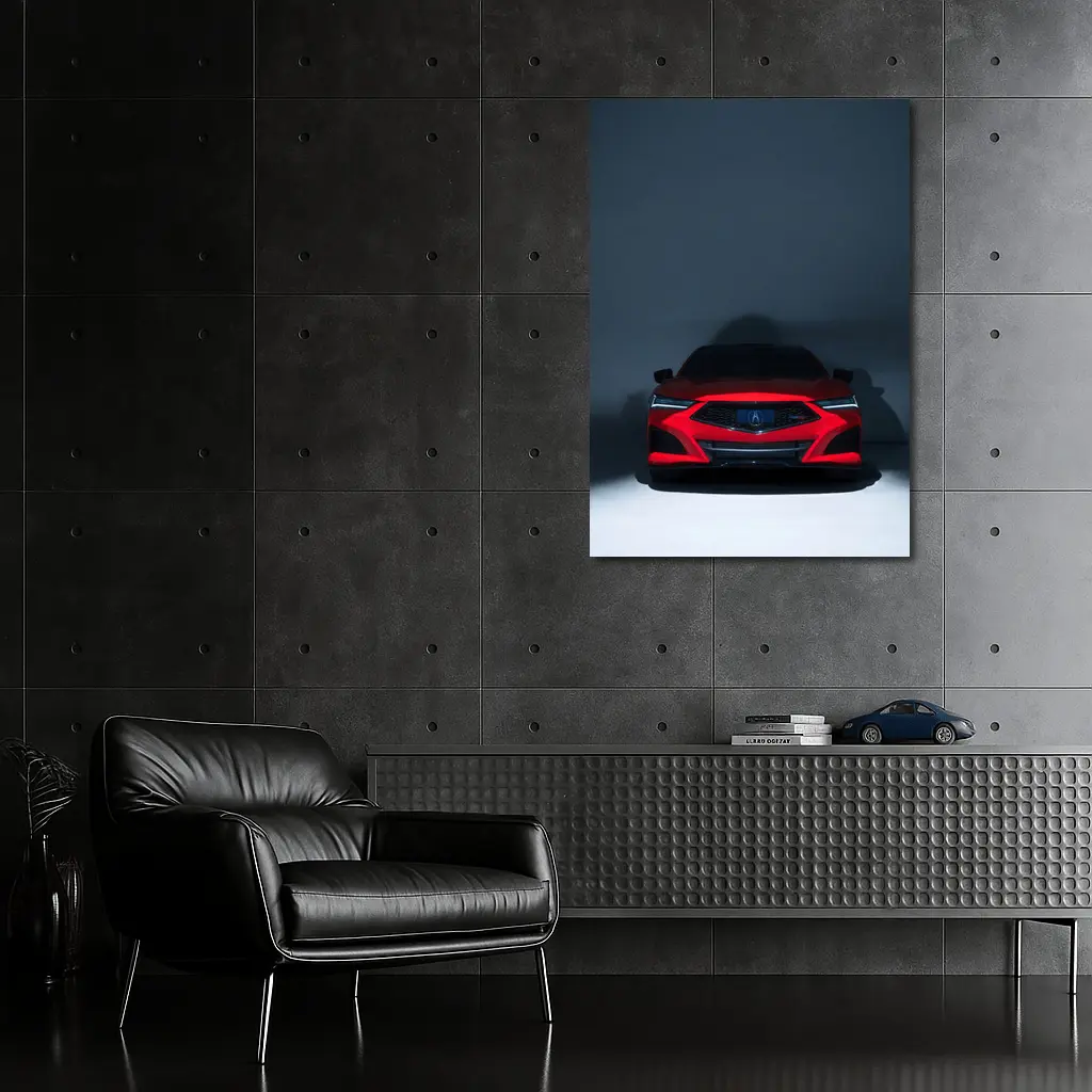 Acura TLX Red Front View Dark Studio – Wall Art