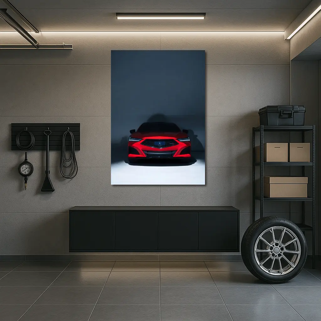 Acura TLX Red Front View Dark Studio – Wall Art