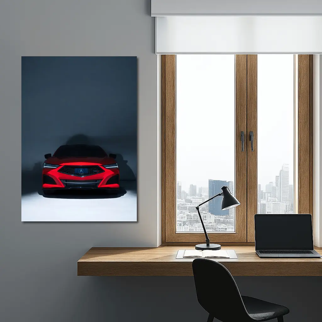 Acura TLX Red Front View Dark Studio – Wall Art