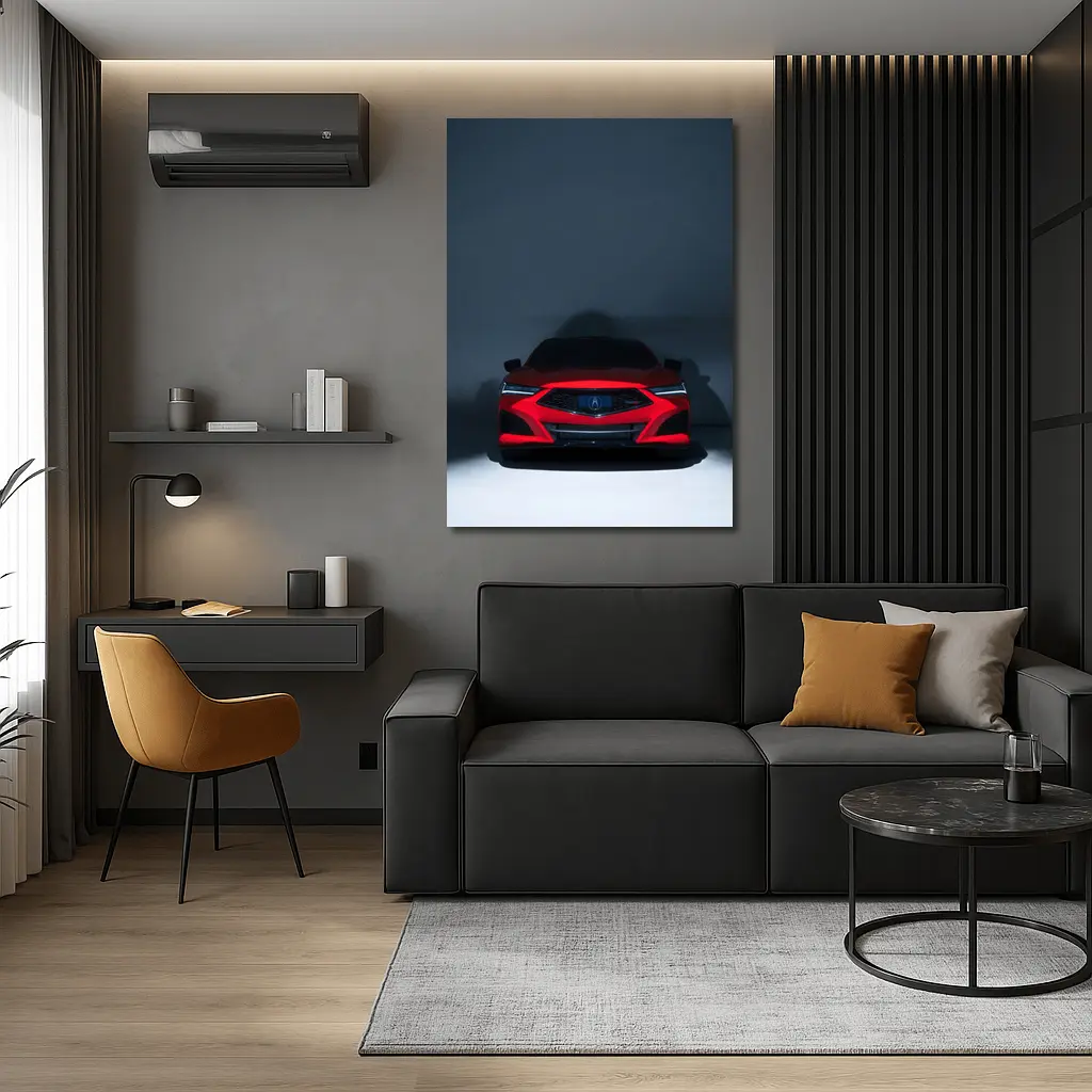 Acura TLX Red Front View Dark Studio – Wall Art