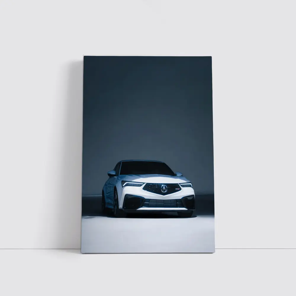 Acura TLX White Car Studio Dark Background – Wall Art