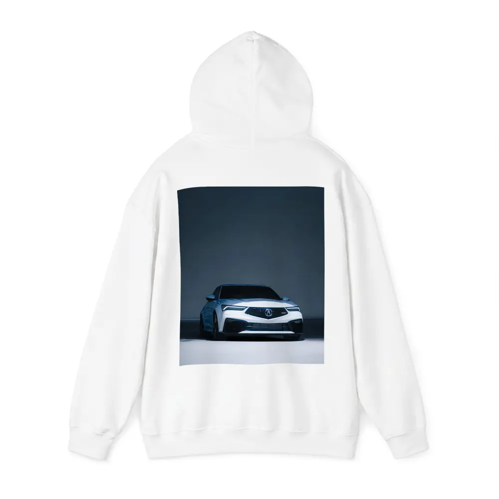 Acura TLX White Car Studio Dark Background – Hoodies