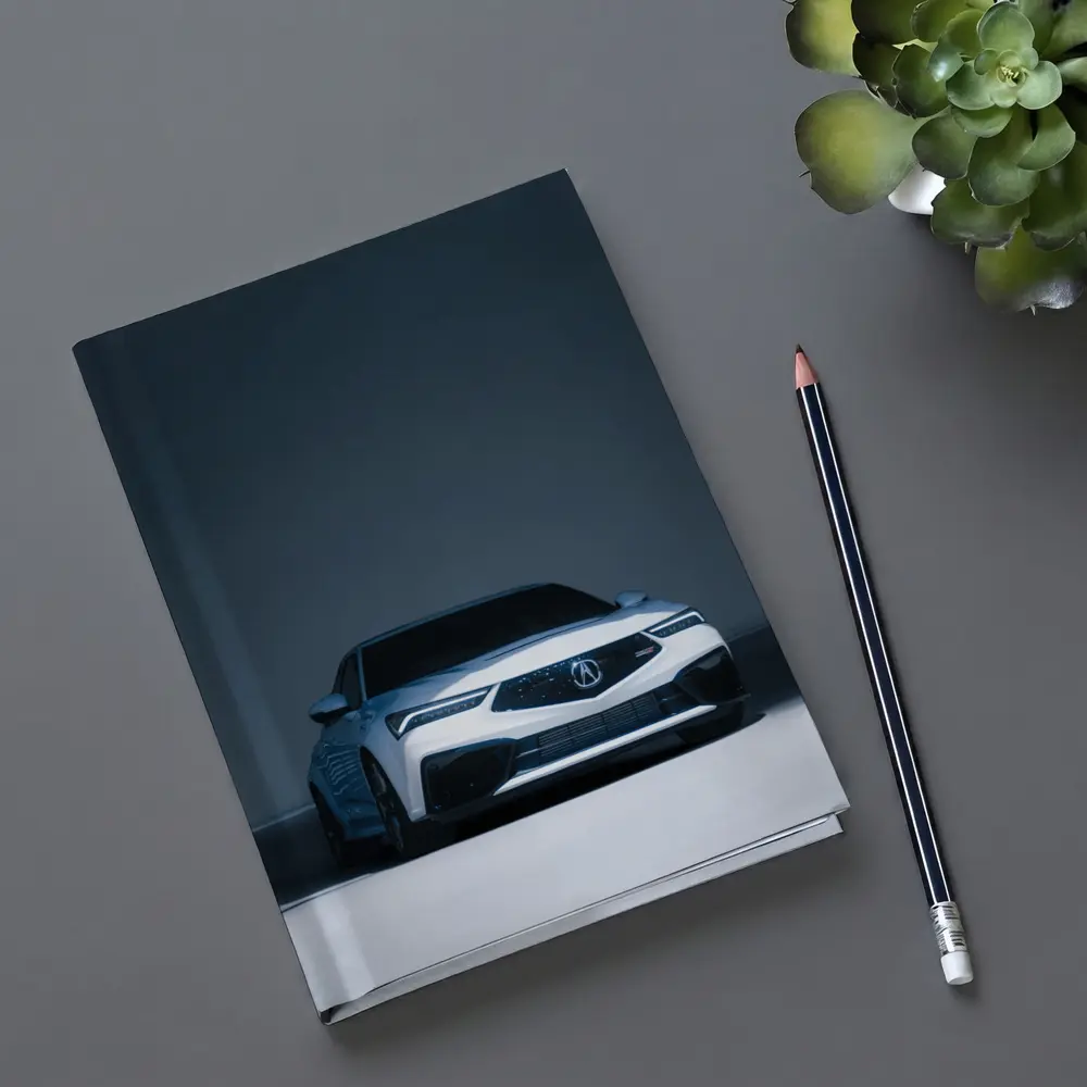 Acura TLX White Car Studio Dark Background – Notebooks
