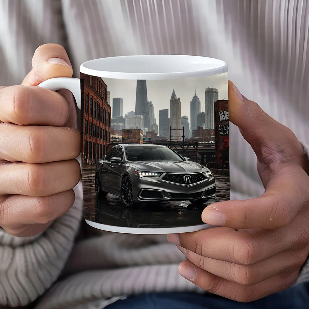 Acura TLX Sedan Rainy City Street – Mugs