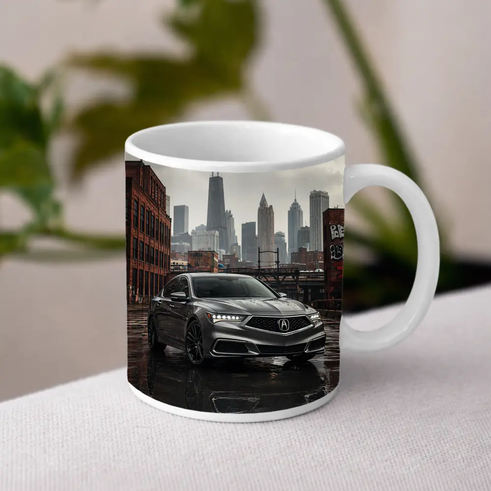 Acura TLX Sedan Rainy City Street – Mugs