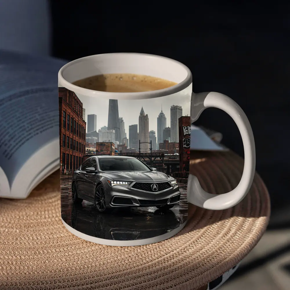 Acura TLX Sedan Rainy City Street – Mugs