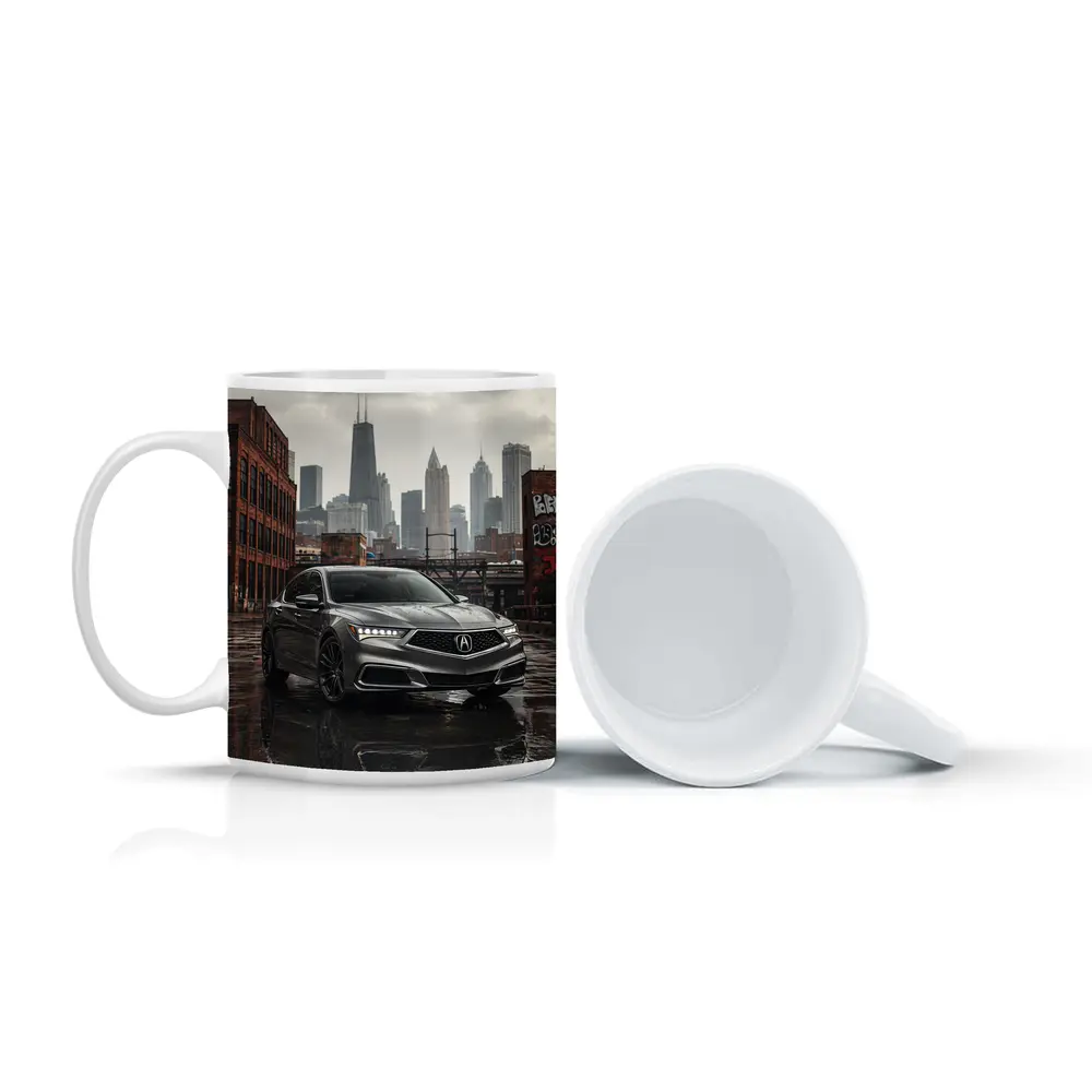 Acura TLX Sedan Rainy City Street – Mugs