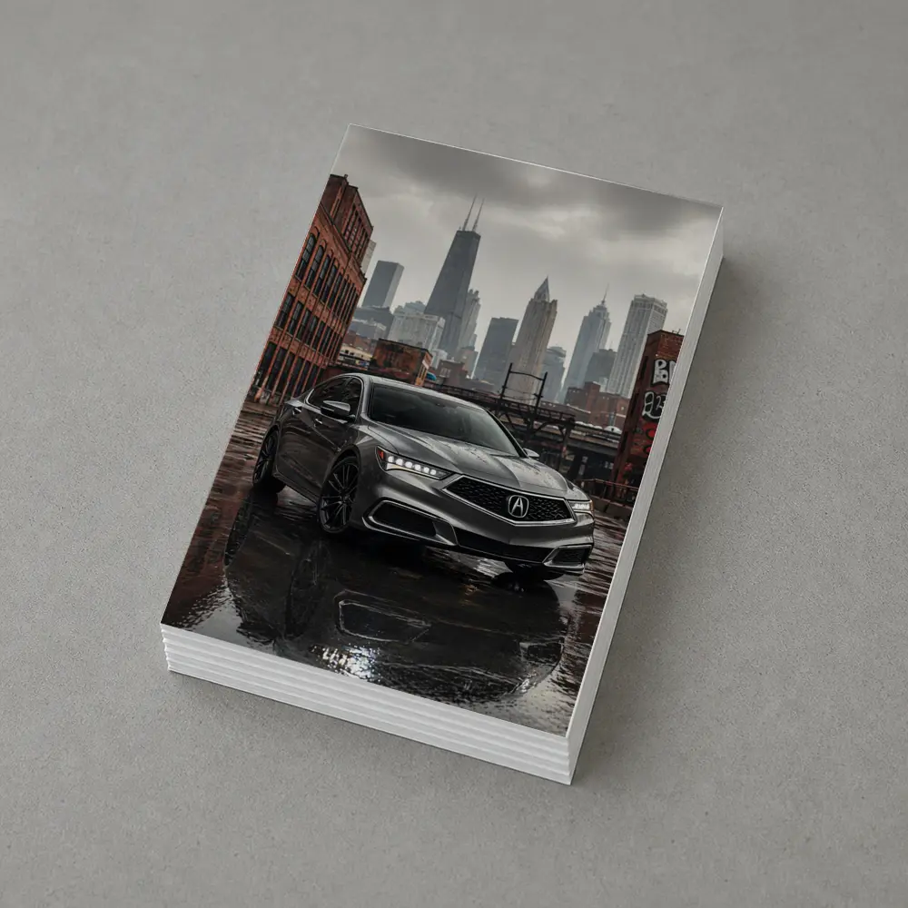 Acura TLX Sedan Rainy City Street – Postcards