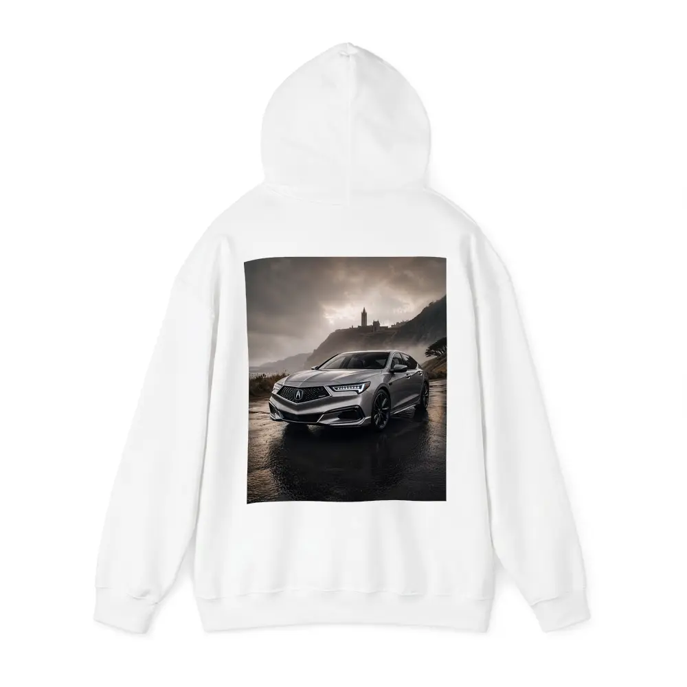 Acura TLX Silver Sedan Stormy Coastal Setting – Hoodies