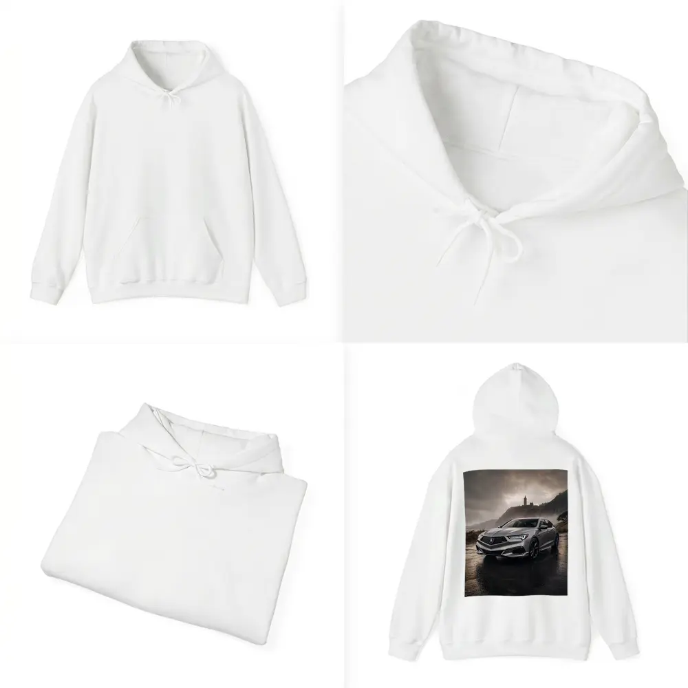 Acura TLX Silver Sedan Stormy Coastal Setting – Hoodies