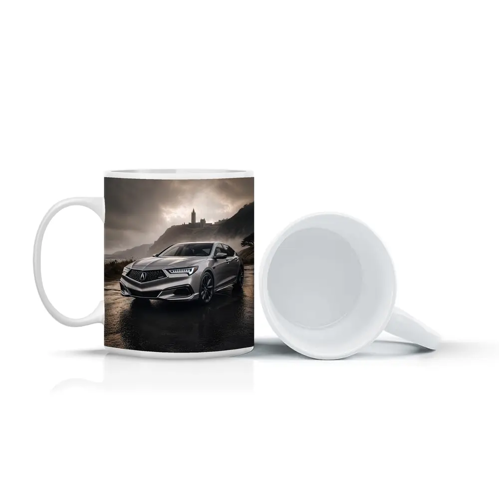 Acura TLX Silver Sedan Stormy Coastal Setting – Mugs