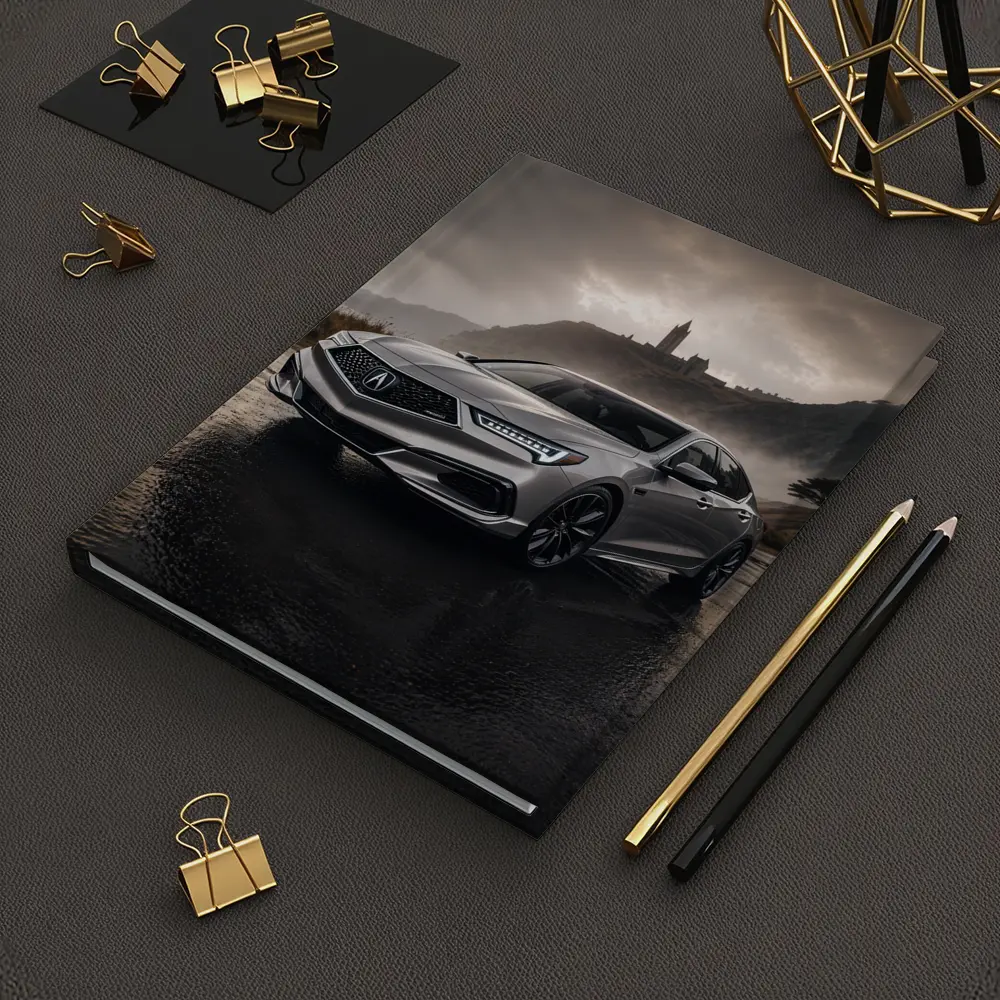 Acura TLX Silver Sedan Stormy Coastal Setting – Notebooks
