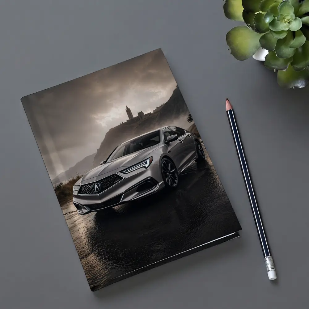 Acura TLX Silver Sedan Stormy Coastal Setting – Notebooks